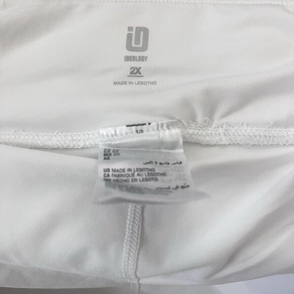 ID IDEOLOGY Plus Size Flounce Skort Bright White Skirt 2X Inner Short - Picture 5 of 5